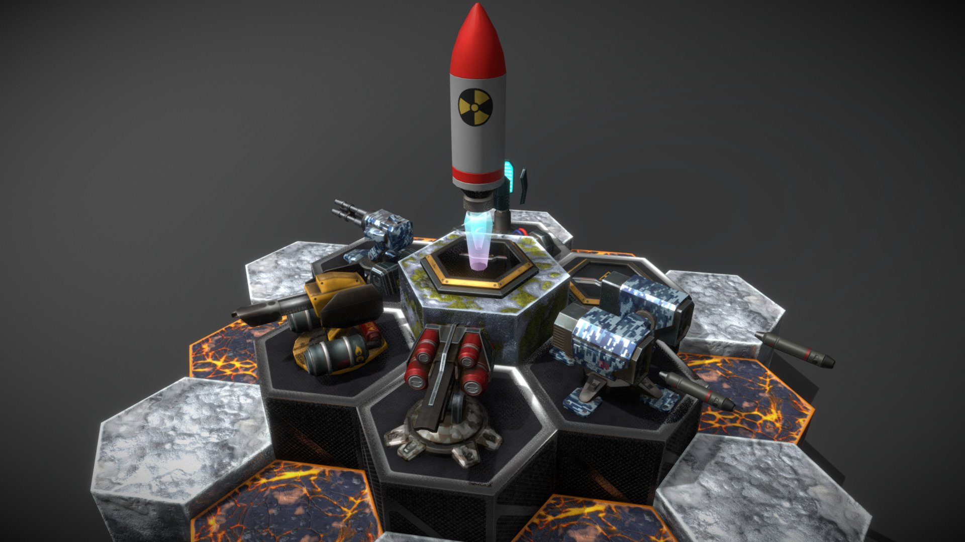 Tower Defence Sci-Fi Turrets Pack