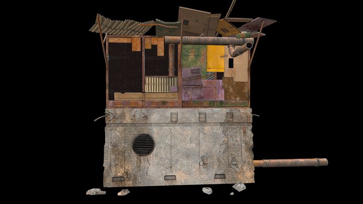 Wall Apoc 01 3D Model