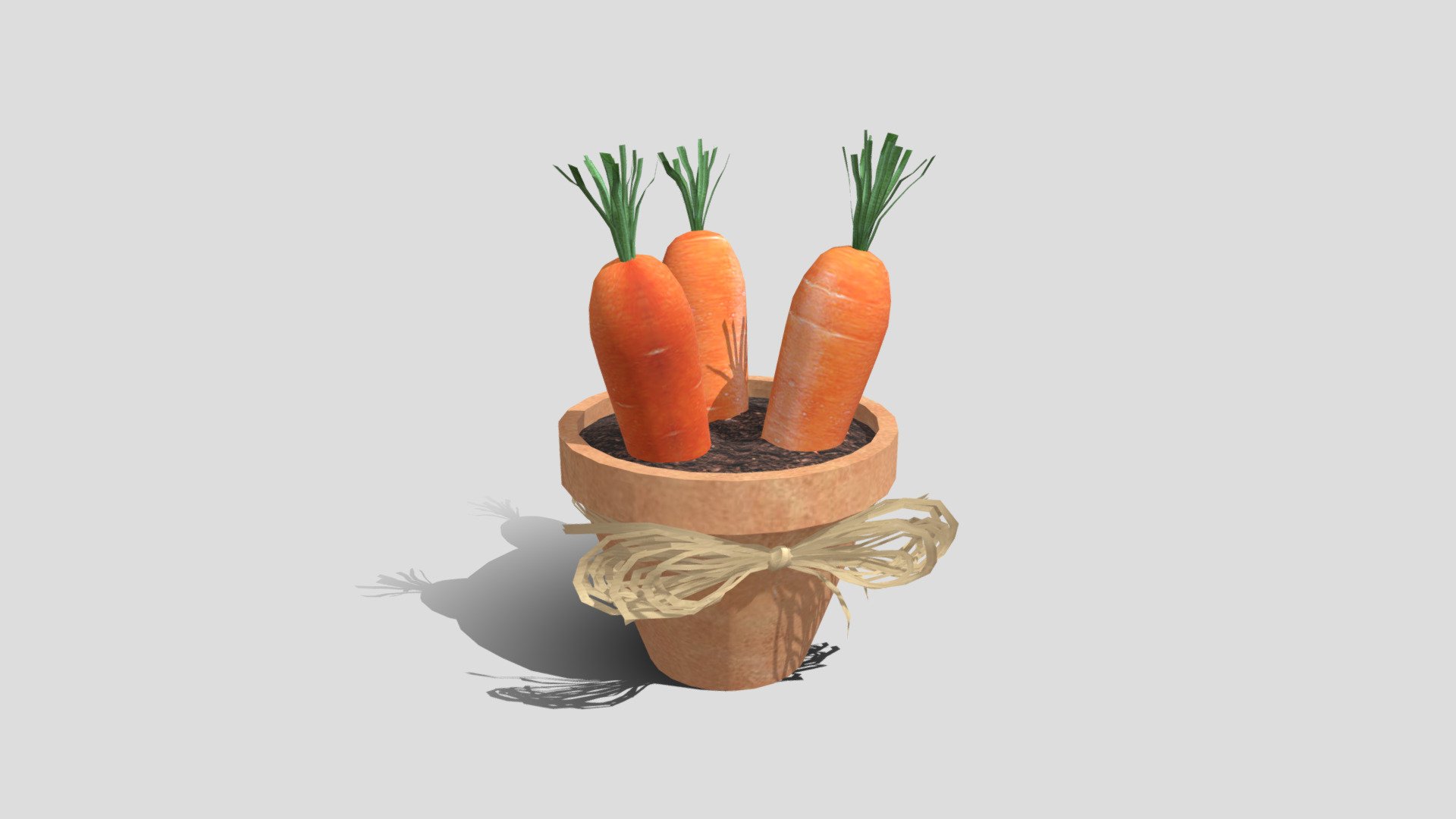 Easter decoration - lowpoly carrots