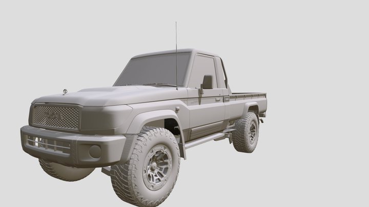 Toyota Land Cruiser J79 Pickup Off- Road 3D Model