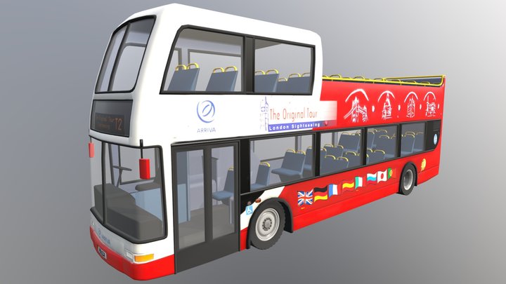 Tourist Bus 3D Model