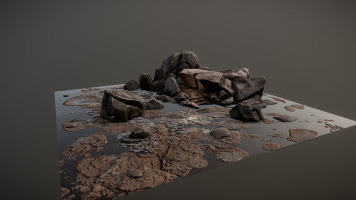 Rocky Terrain 3D Model