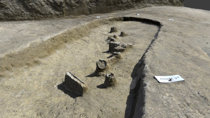Archaeological excavation Bronze Age grave Bá.1 3D Model