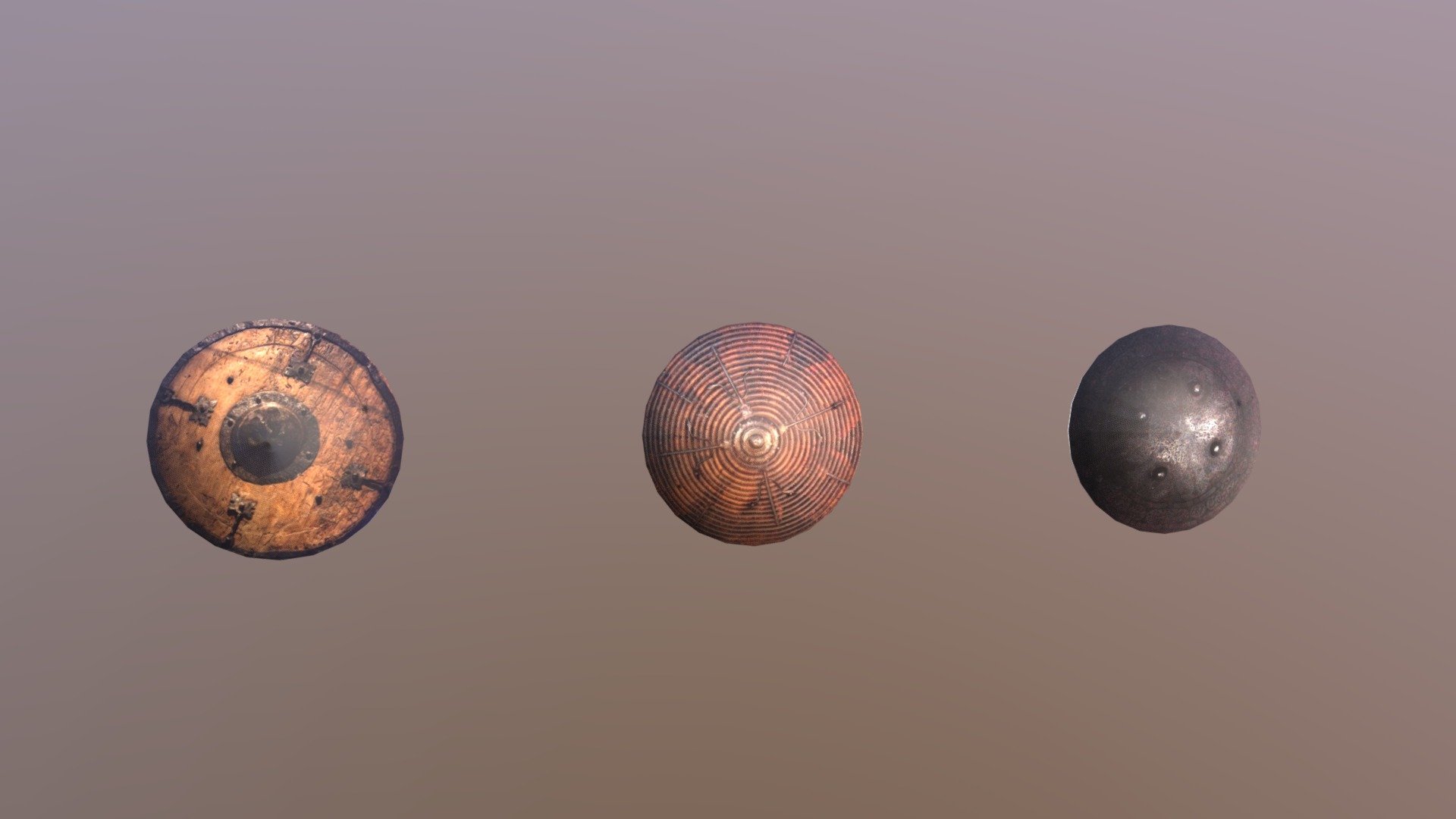 Small round lowpoly Shields