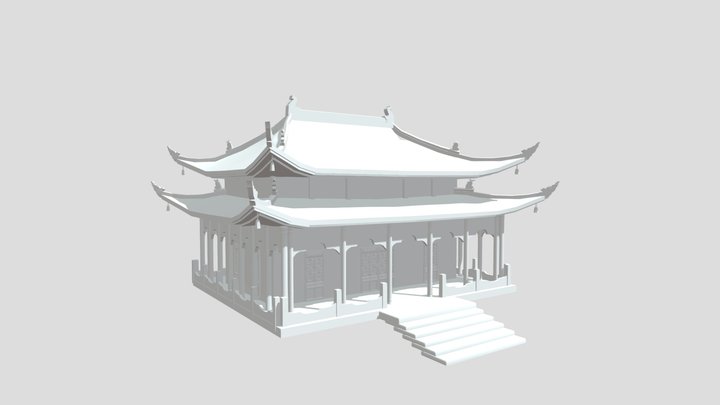 Chinese Inspired Building 3D Model