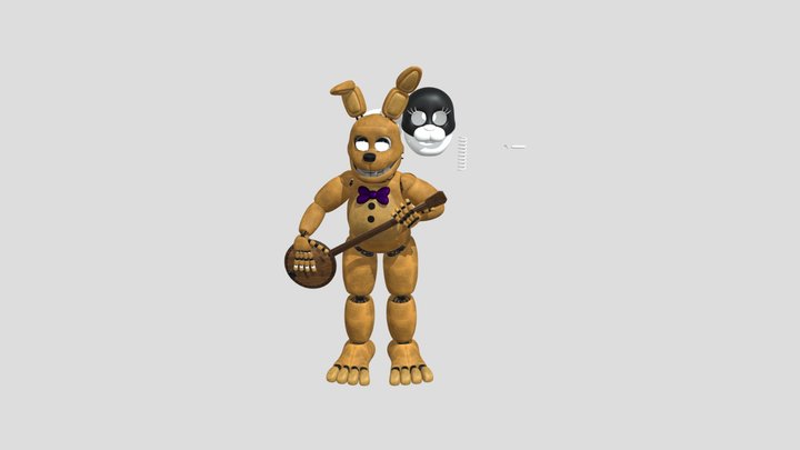 Stylized Spring Bonnie V2 3D Model
