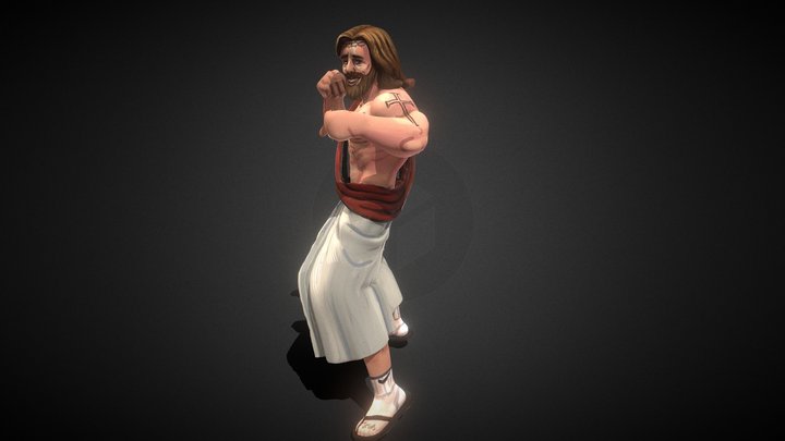 High and drunk Jesus 3D Model