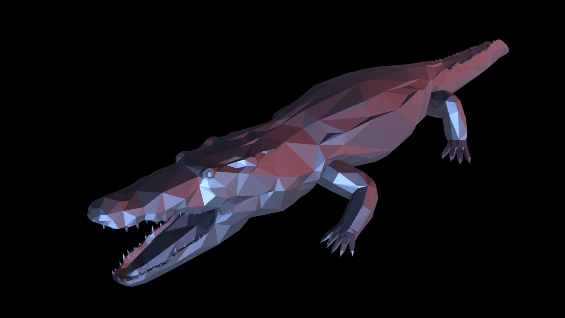 CROCODILE LOWPOLY PRINT 3D - Buy Royalty Free 3D model by DTA DESIGN ...