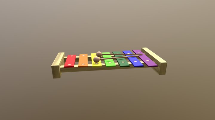 Rainbow Xylophone 3D Model