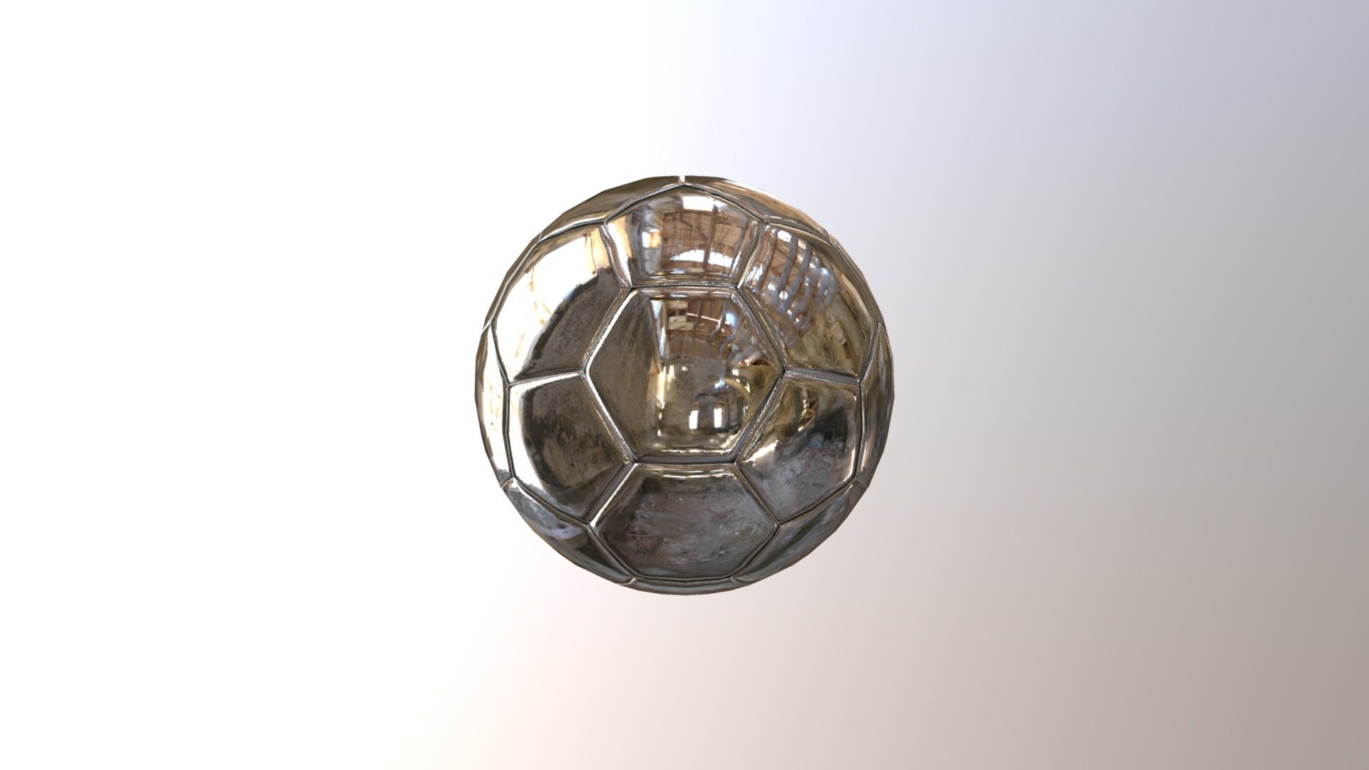 metallic ball - low poly