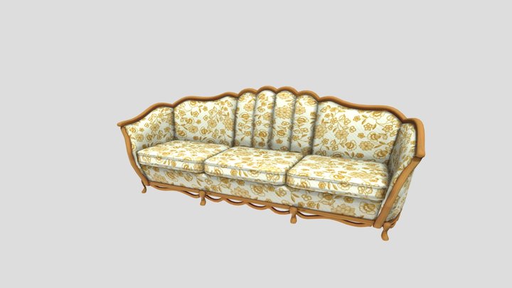 Old Fasion Sofa (UPDATED) 3D Model