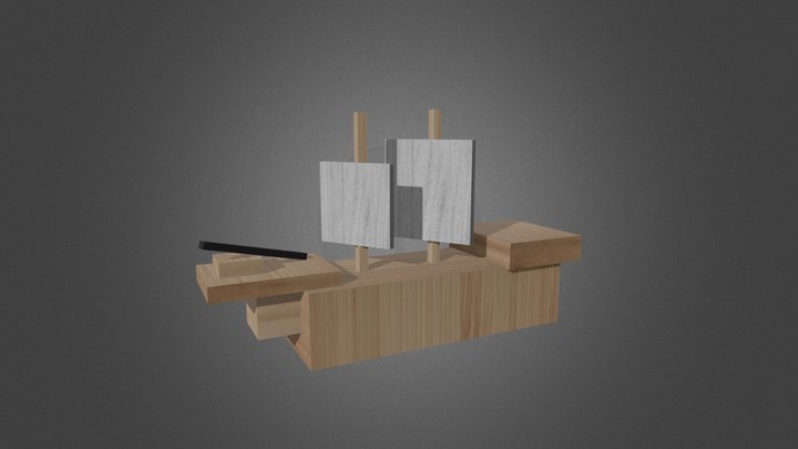 A lil cubic ship 3D Model