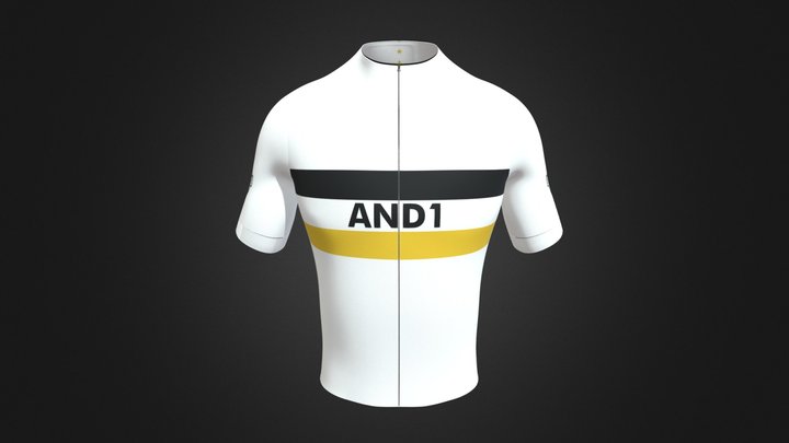 AND1 Jersey 3D Mockup Round CollarVer 3D Model