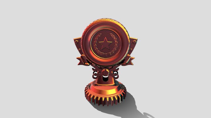 Rocket League Cup unwrapped 3D Model