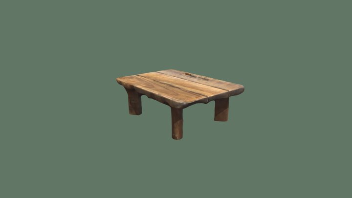 Wooden Stool 3D Model