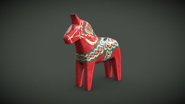 Dala Horse: a Swedish trip 3D Model