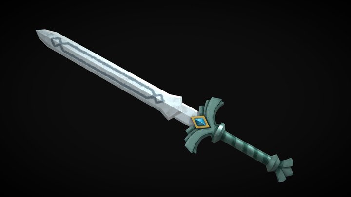 Goddess Sword Stylized 3D Model