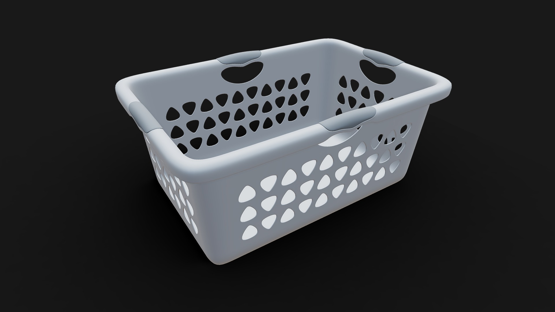 3D model Laundry Basket 01 - This is a 3D model of the Laundry Basket 01. The 3D model is about a white and black object.