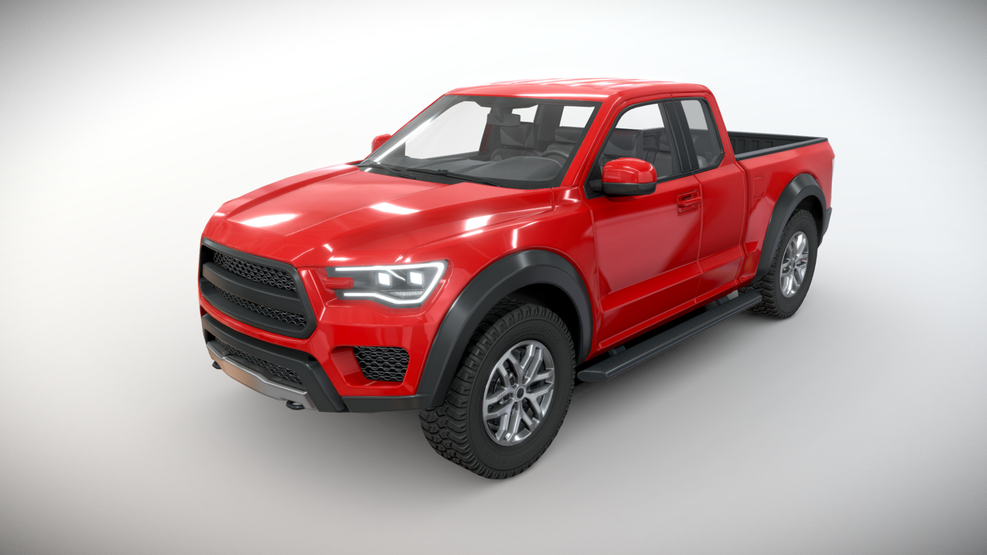 3D model Realistic Car HD 04 - This is a 3D model of the Realistic Car HD 04. The 3D model is about a red car with a white background.