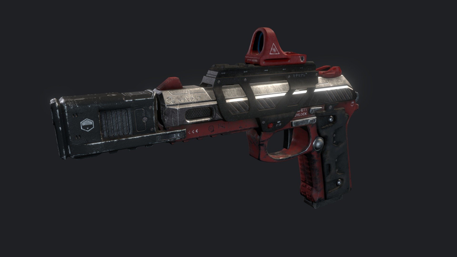 Renetti Pistol - Red Paint Skin