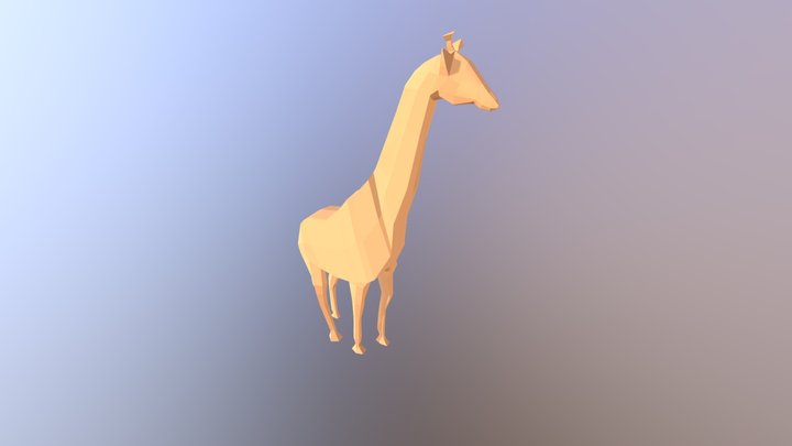 Low Poly Giraffe 3D Model