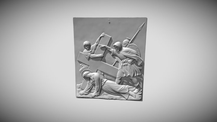 Křížová cesta, zastavení III. 3D Model