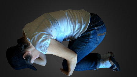 lesley curled up 1 3D Model
