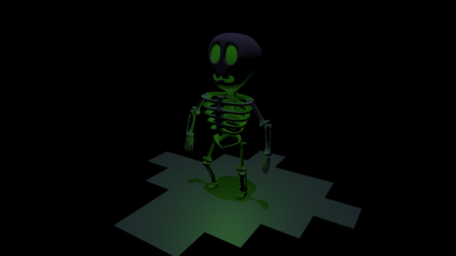 Frightened Skeleton - Download Free 3D model by Ozor (@Ozor) [3550f16
