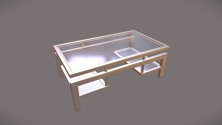 Table en verre 3D Model