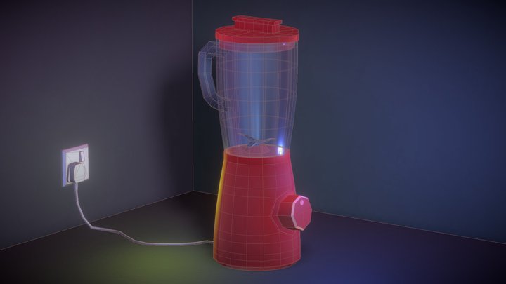simple red blender 3D Model