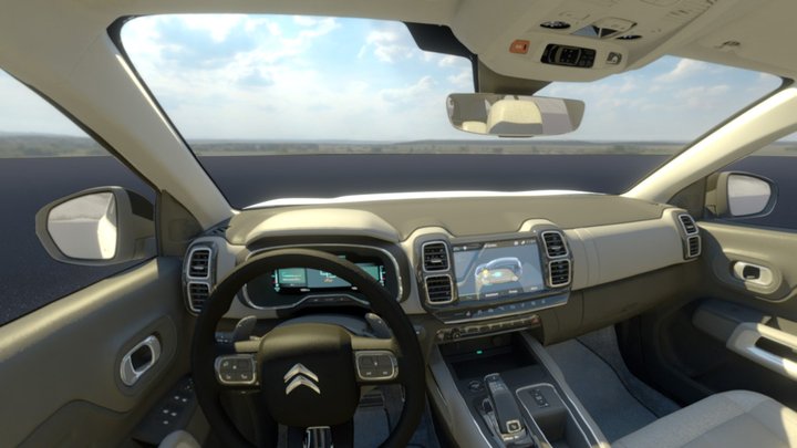 VR 360º Inner car 3D Model