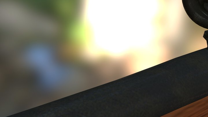 Hunting Sniper Rifle Low 3D Model
