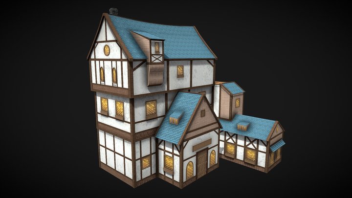 Medieval Fantasy House 3D Model