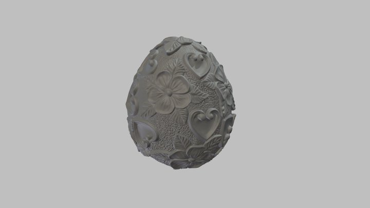 Flower Egg 3D Model