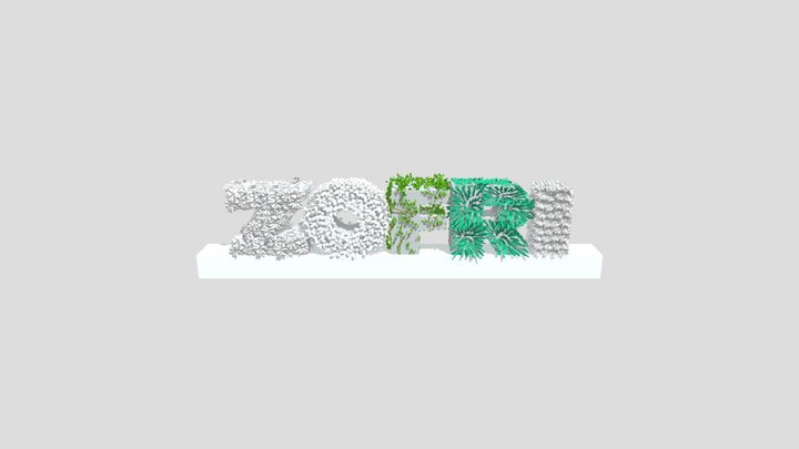 LETRAS ZOFRI EN MODULOS DE PLANTAS 3D Model
