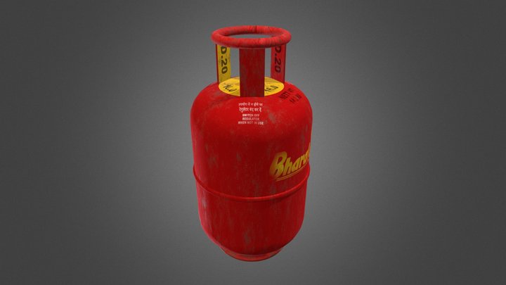 LPG Gas Cylinder 3D Model