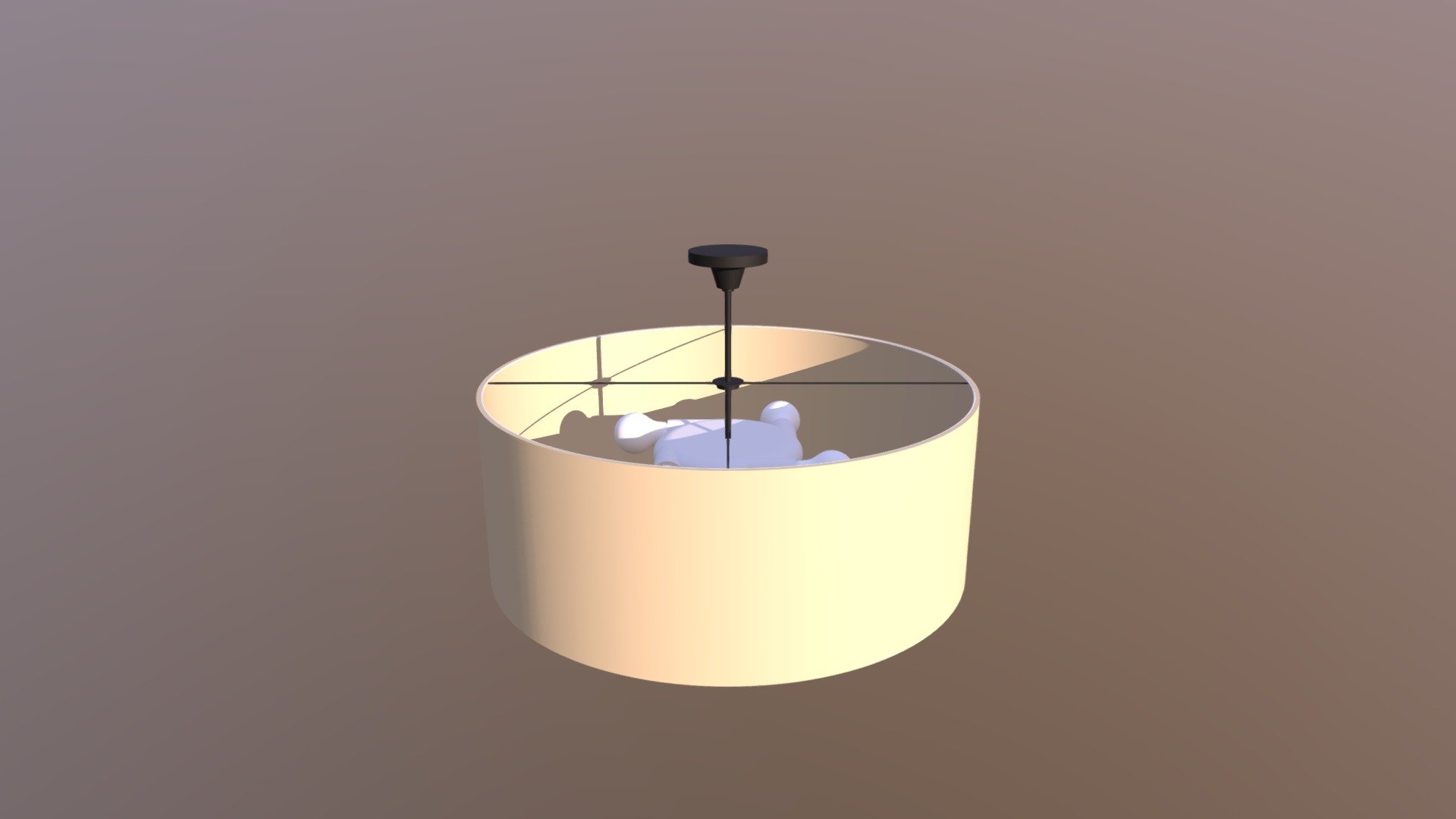 FULL MOON 4BULB CEILING LIGHT-WN #001756(WN)