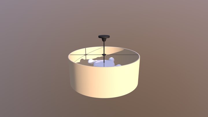 FULL MOON 4BULB CEILING LIGHT-WN #001756(WN) 3D Model