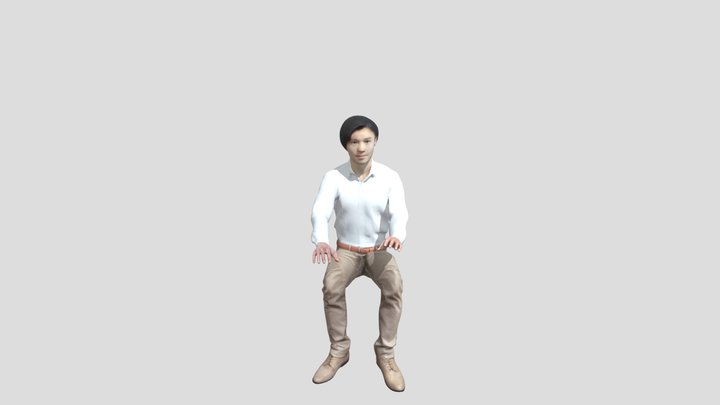 Typing-japanese-man 3D Model
