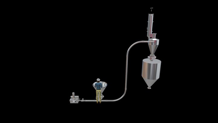 SCRUBBER & CYCLONE ASSLY 3D Model
