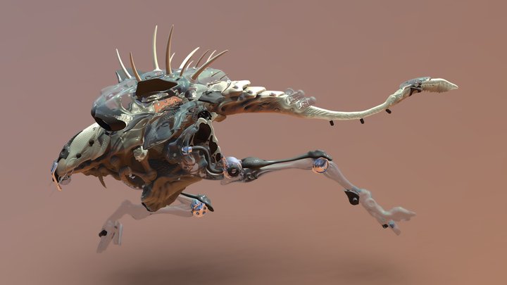 Hybrid Runner Posed - Material Rough Previs 3D Model