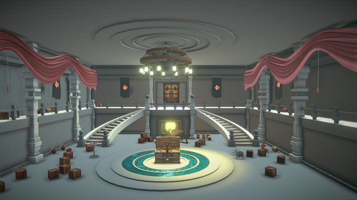 Old Palace Interior 3D Model