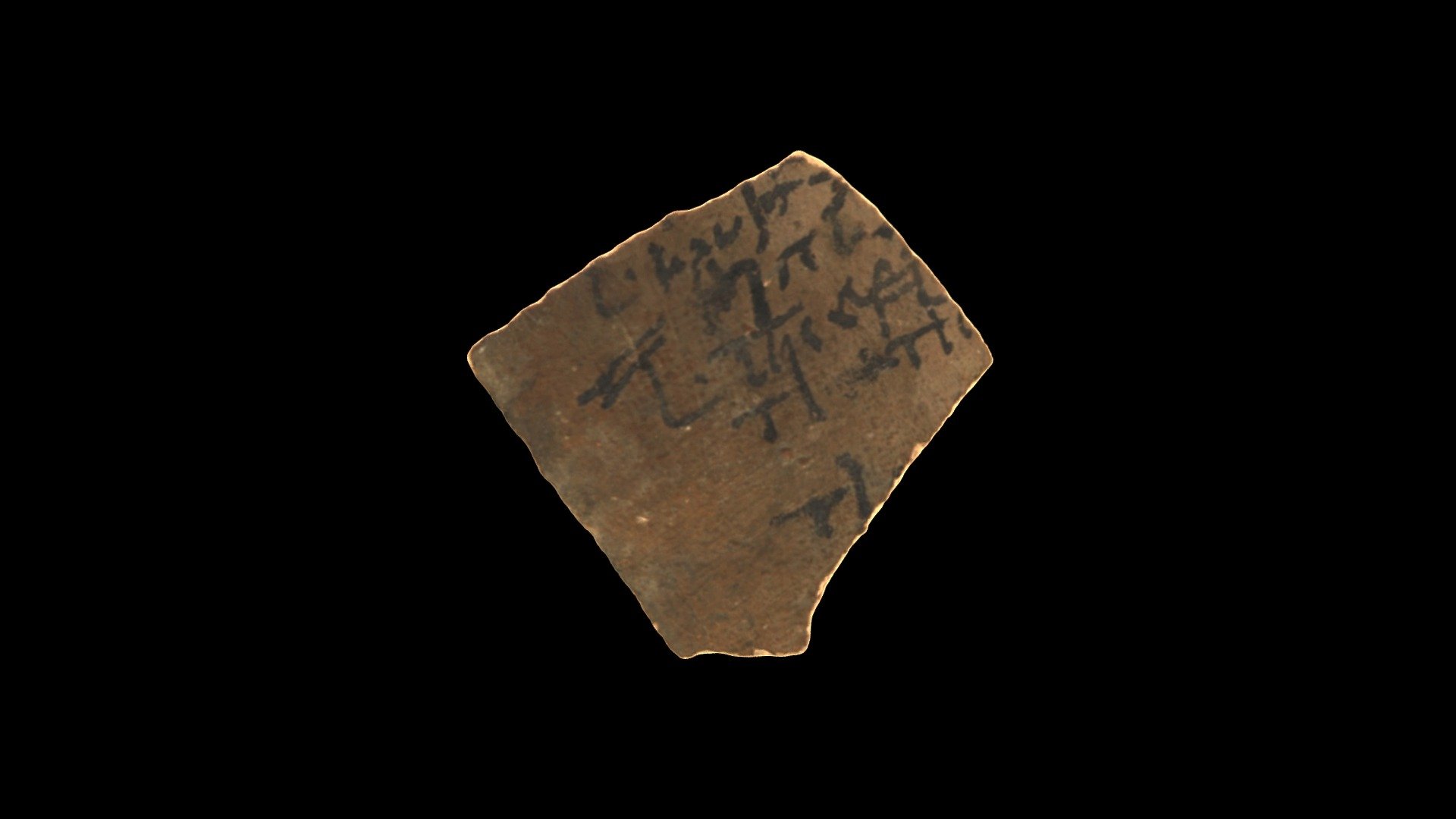 Houghton MS Ostraca 3153 — Sketchfab embed 3D viewer
