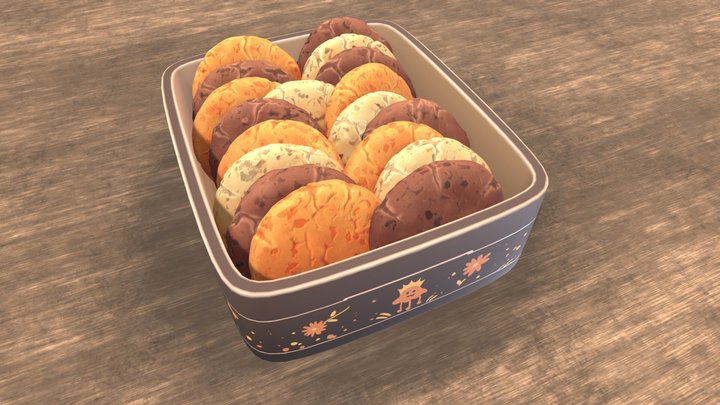 Stylized Cookies 3D Model