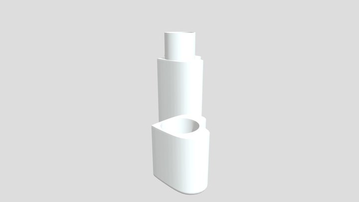 флакон_сердечко_с закрывашками 3D Model