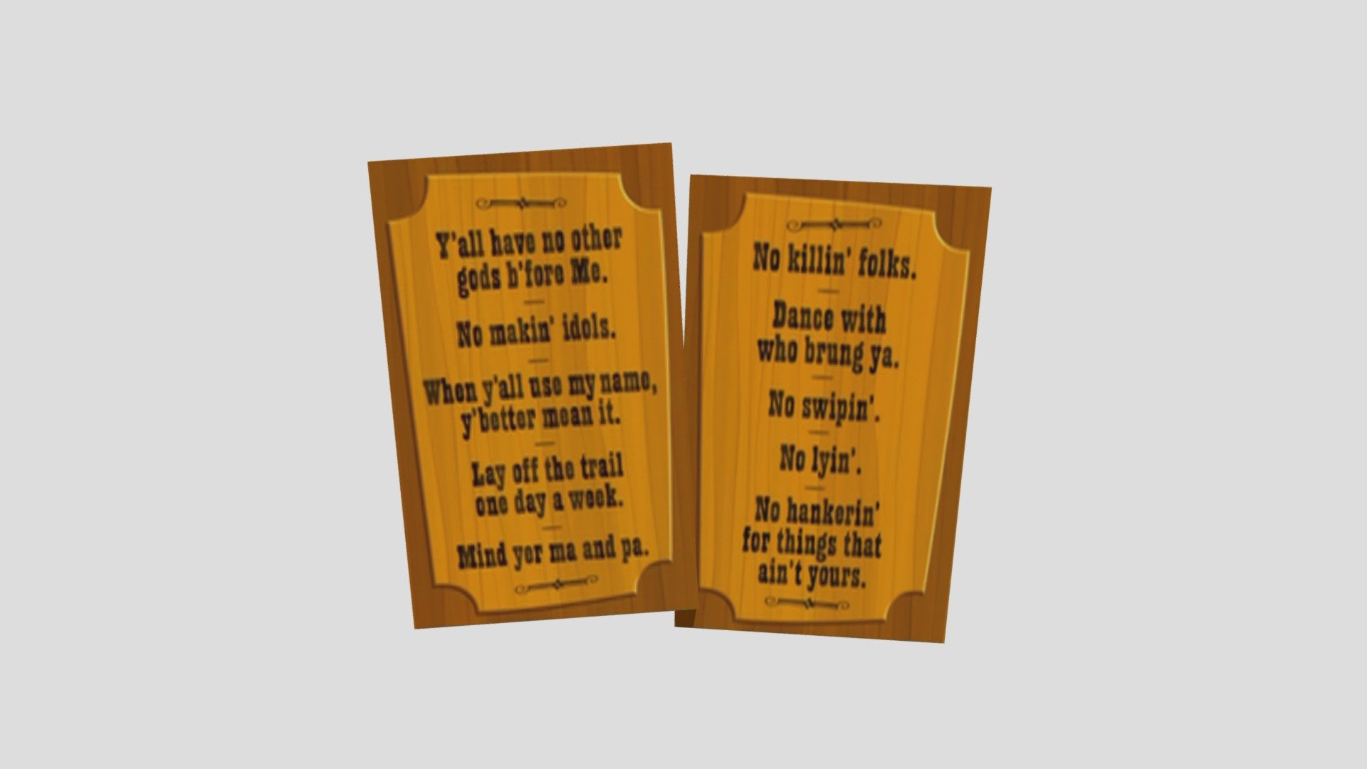 Western Ten Commandments