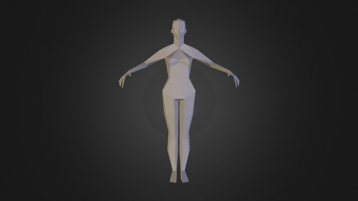 Low Poly Woman 3D Model