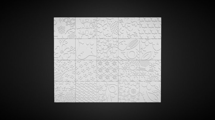 Twin Floral Collection 3D Model