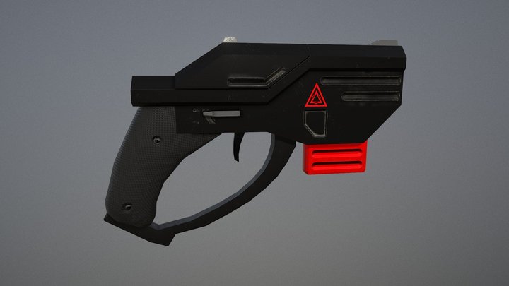 Future Handgun 3D Model