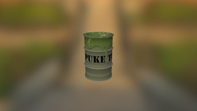 Barrel Puke Tub 3D Model
